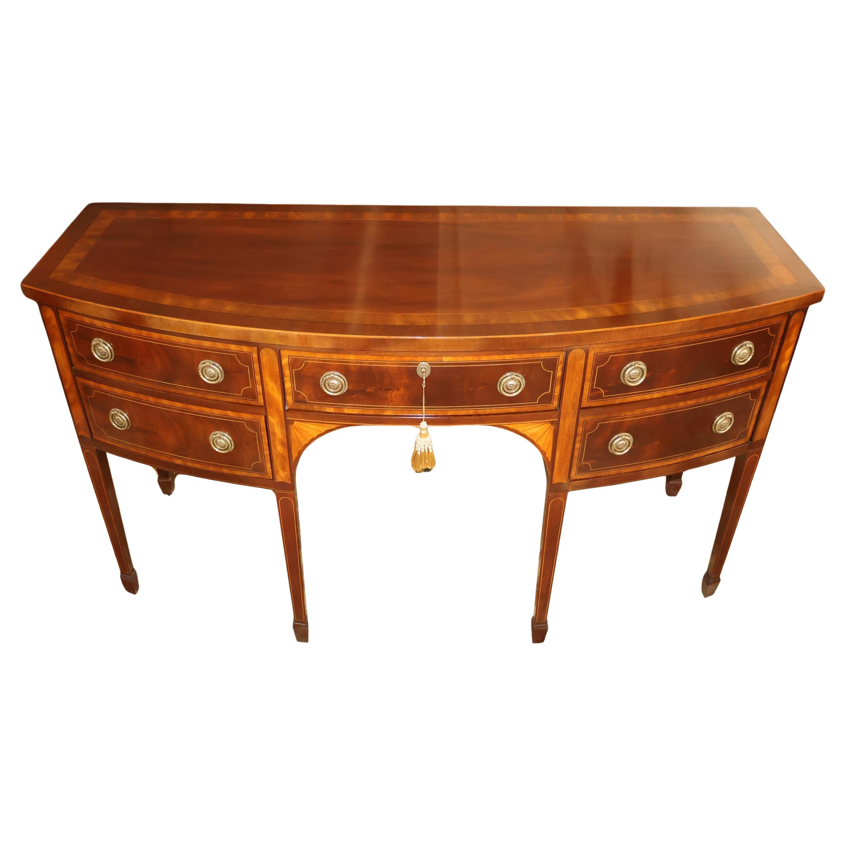 Baker Historic Charleston Mahogany Inlaid Sideboard Server Buffet