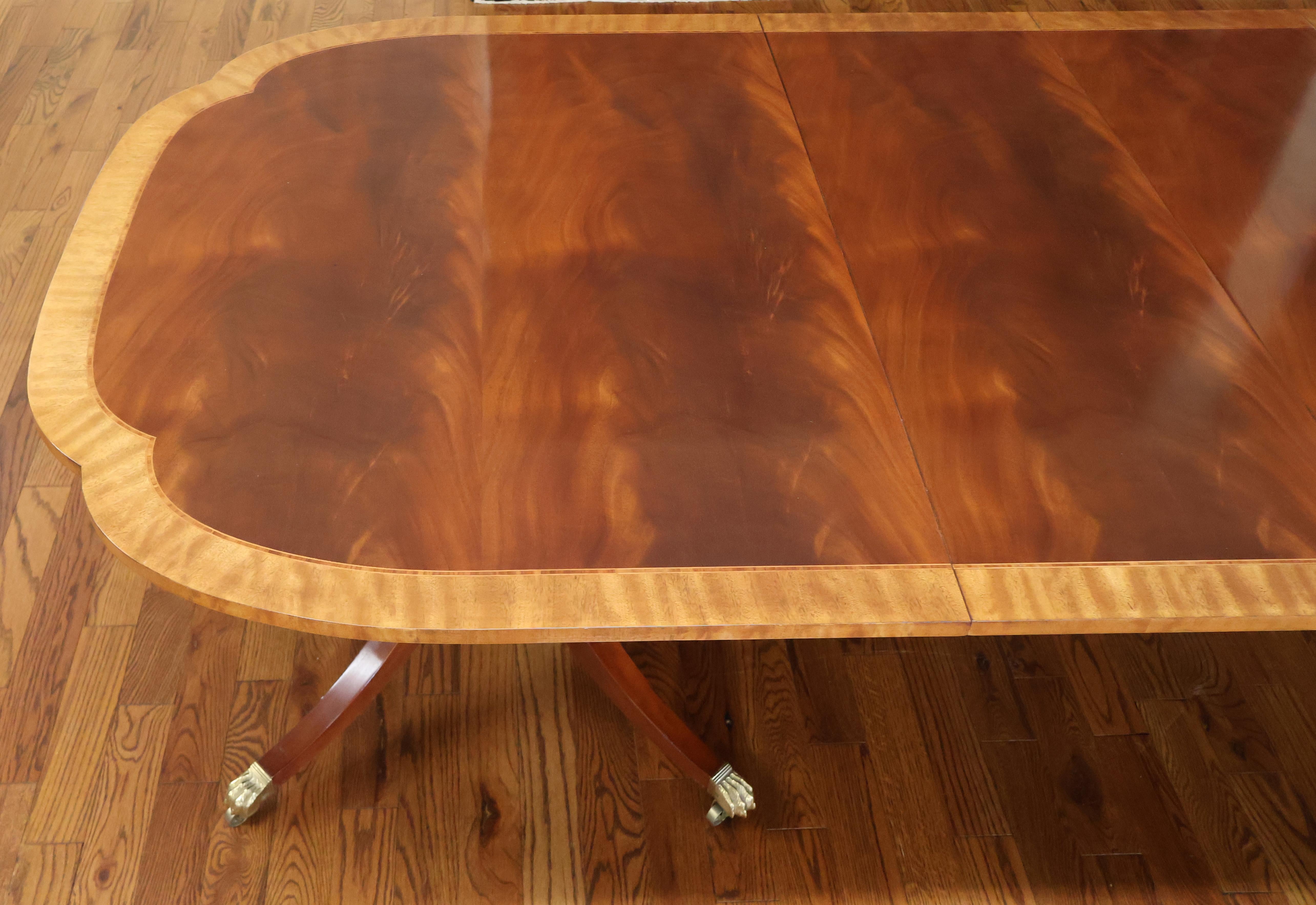 Baker Historic Charleston Mahogany Satinwood Banded Conference Dining Table 5