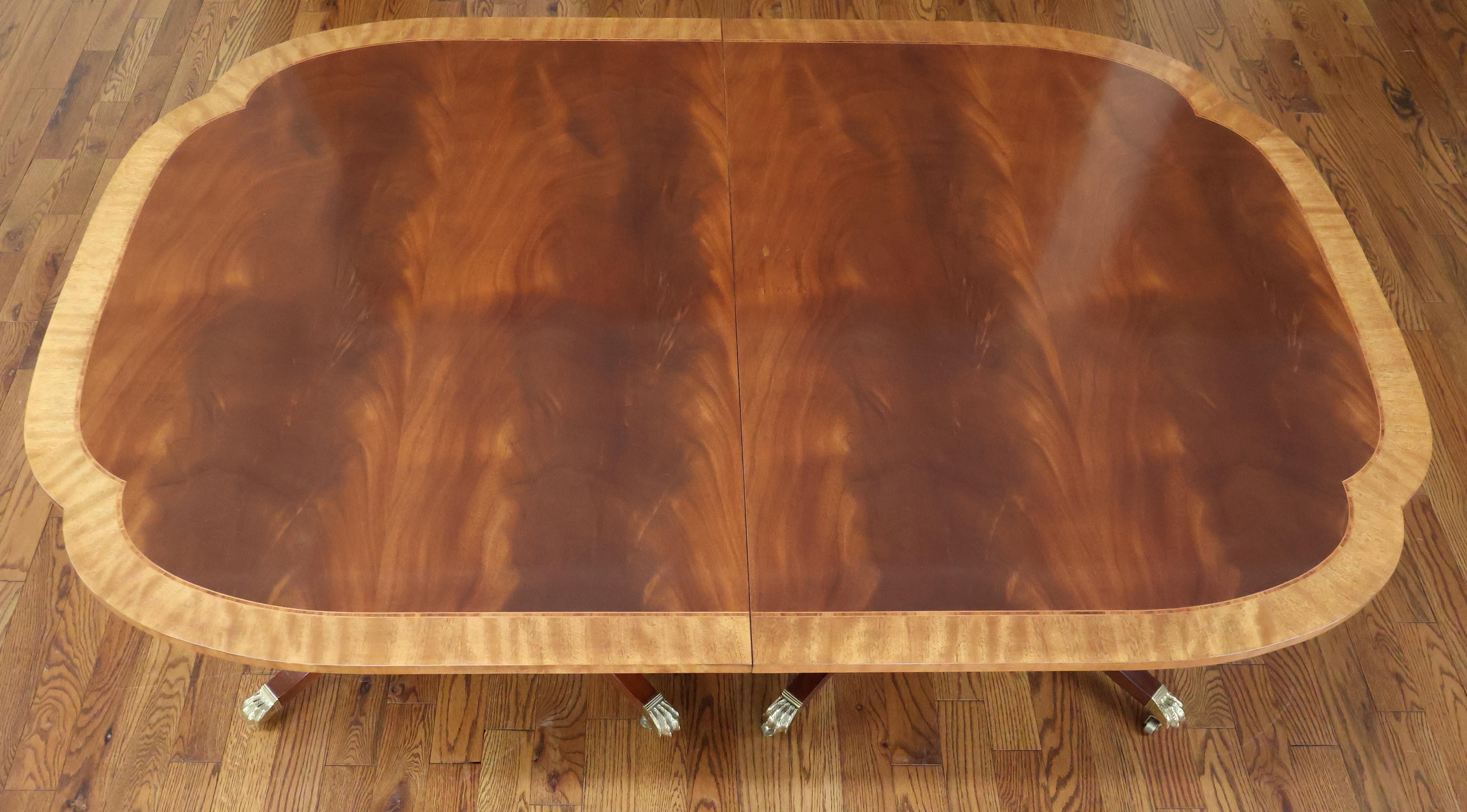 Baker Historic Charleston Mahogany Satinwood Banded Conference Dining Table 9