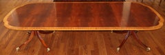 Baker Historic Charleston Mahogany Satinwood Banded Conference Dining Table