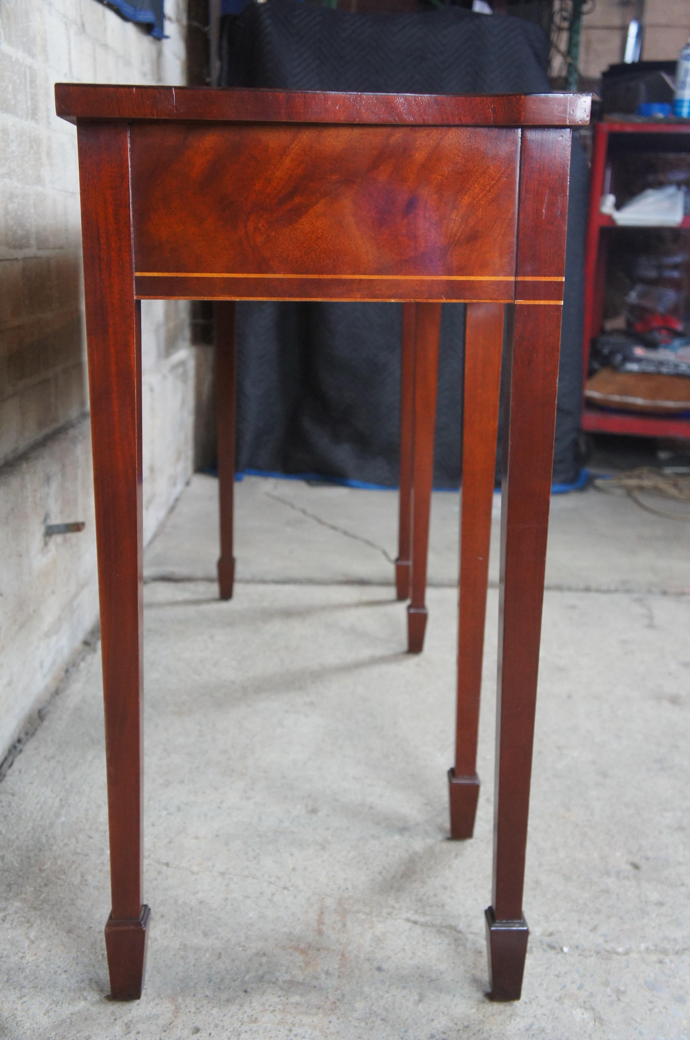 Baker Historic Charleston Mahogany Sheraton Serpentine Console Sideboard Table 6