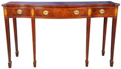 Baker Historic Charleston Mahogany Sheraton Serpentine Console Sideboard Table