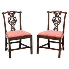 BAKER Historic Charleston Mahogany Straight Leg Dining Side Chairs - Pair A