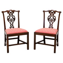 BAKER Historic Charleston Mahogany Straight Leg Dining Side Chairs - Pair B
