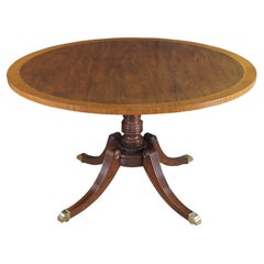 Baker Historic Charleston Regency Style Mahogany Round Dining Center Table 48"