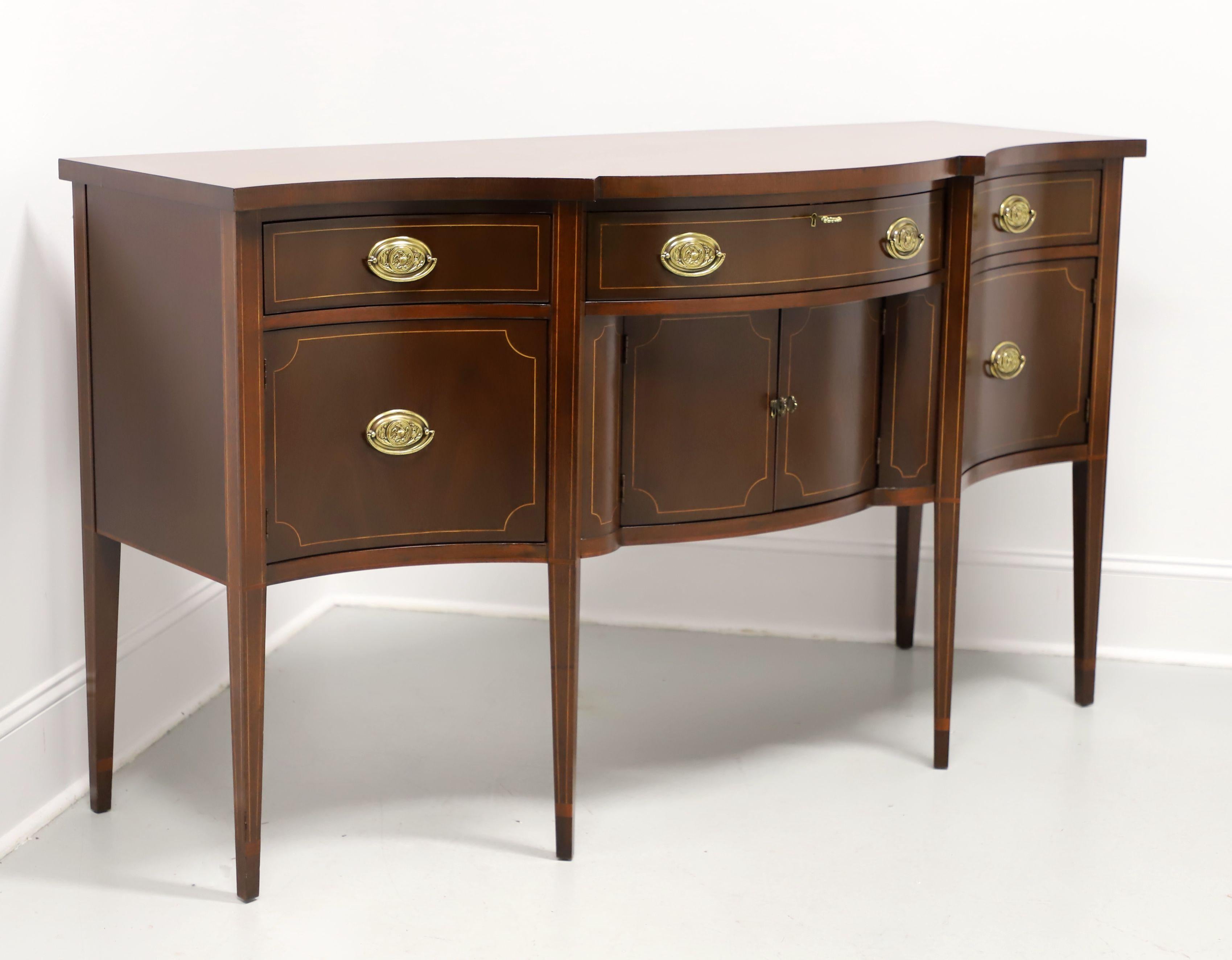 BAKER Inlaid Mahogany Hepplewhite Bowfront Sideboard For Sale 7