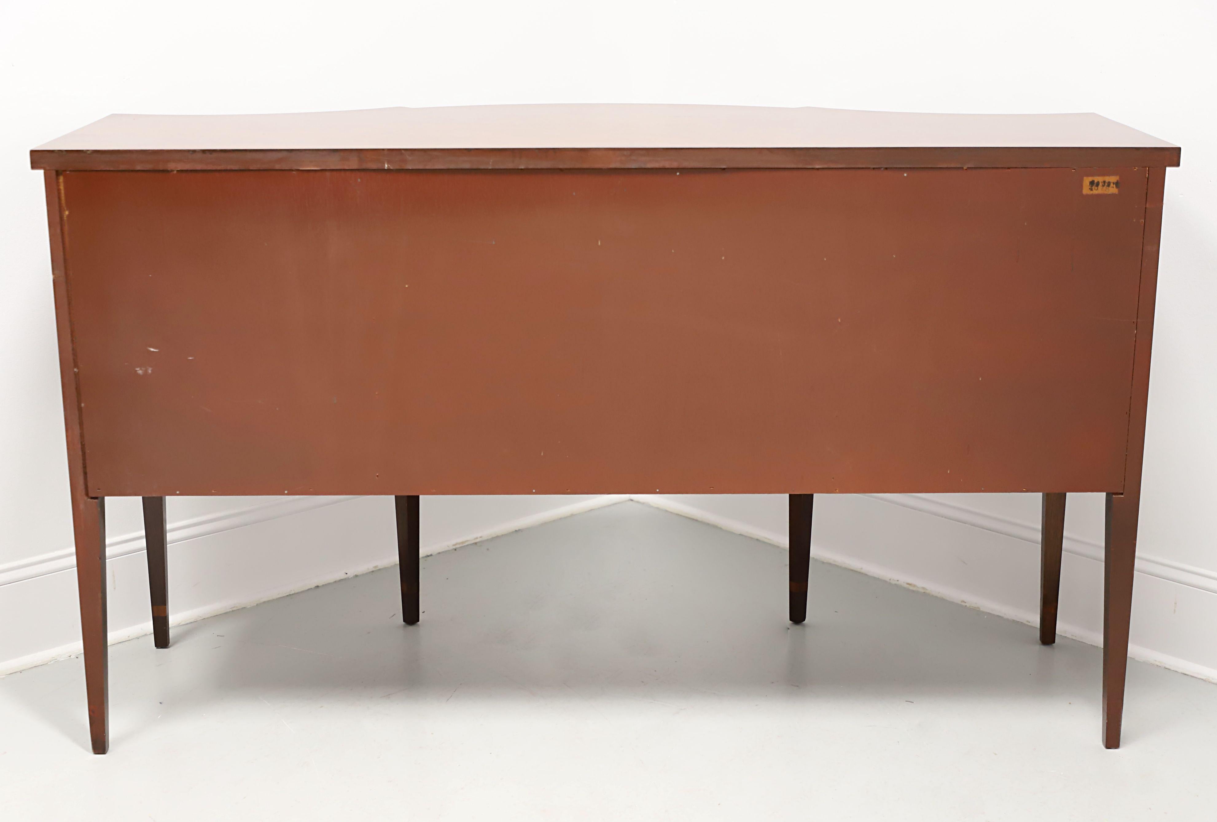 Inlay BAKER Inlaid Mahogany Hepplewhite Bowfront Sideboard For Sale