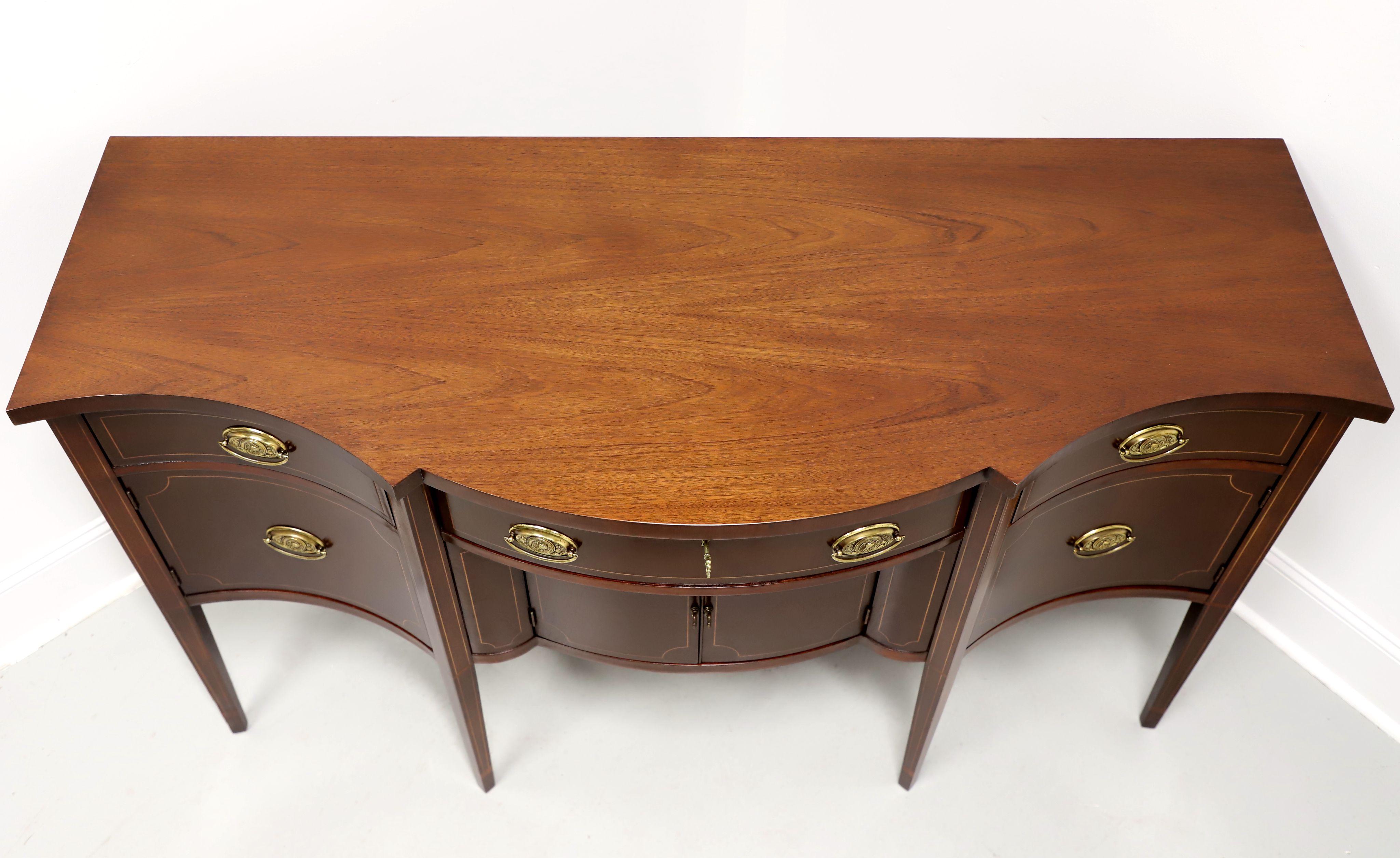 Contemporary BAKER Inlaid Mahogany Hepplewhite Bowfront Sideboard For Sale