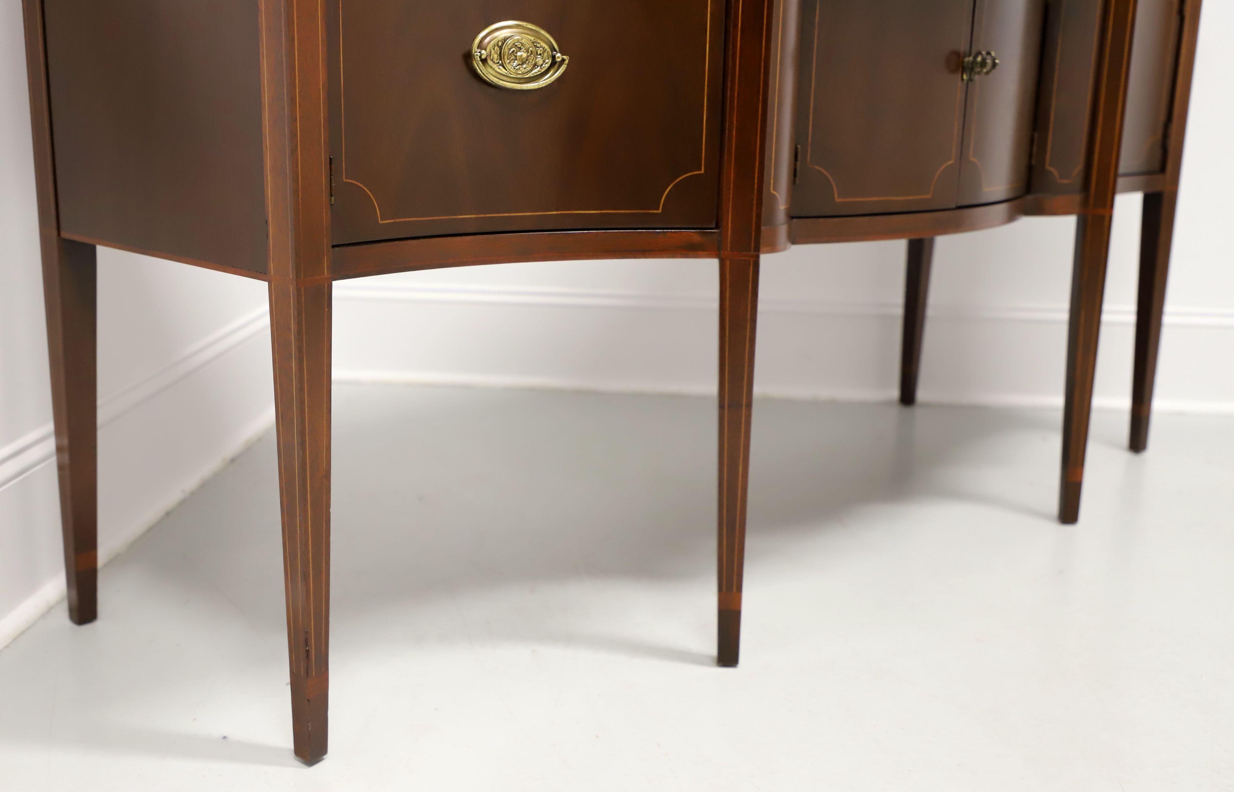 BAKER Inlaid Mahogany Hepplewhite Bowfront Sideboard For Sale 1