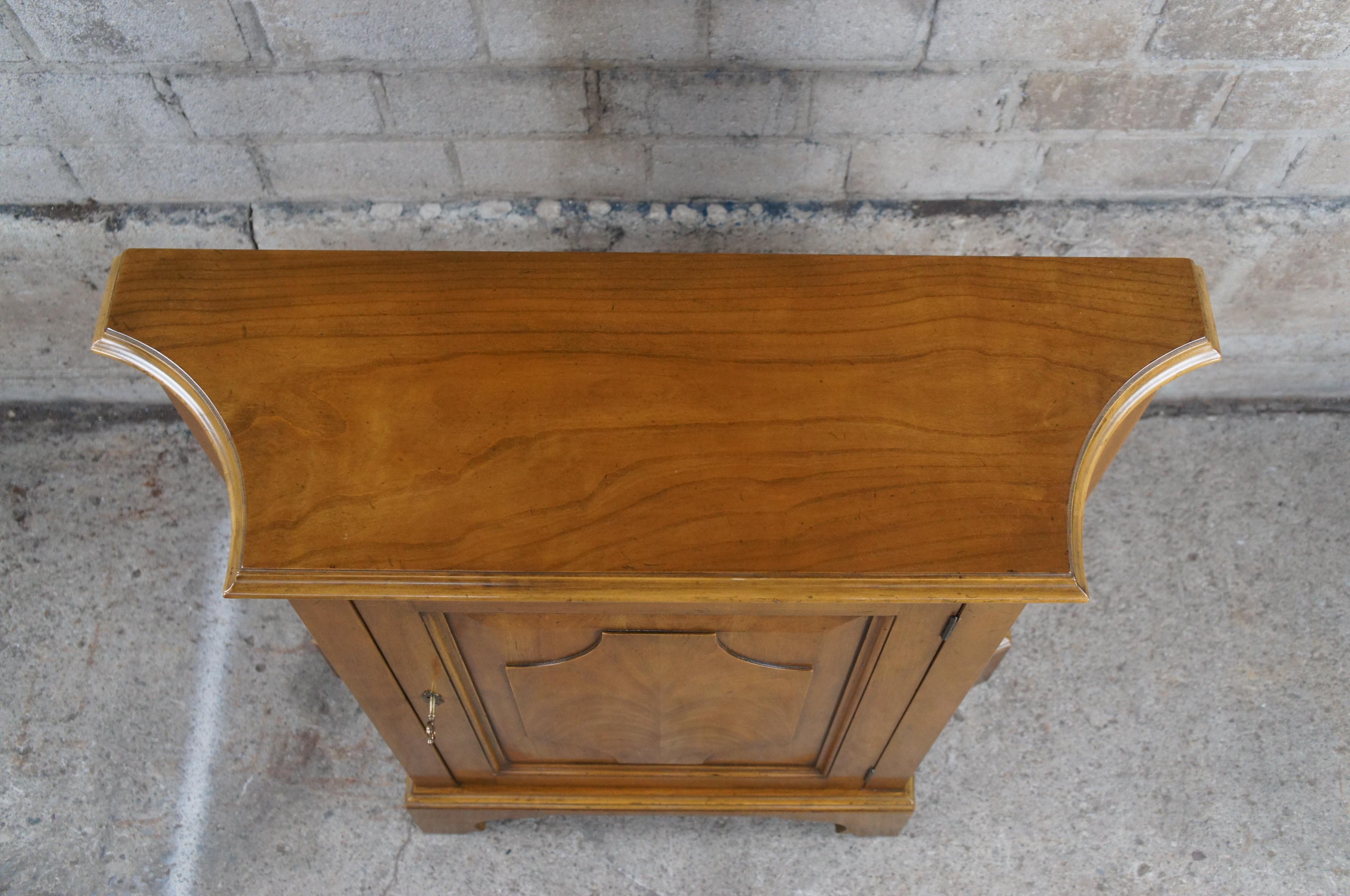 Baker Italian Provincial French Cherry Commode Console Cabinet Entry Hall Table In Good Condition In Dayton, OH
