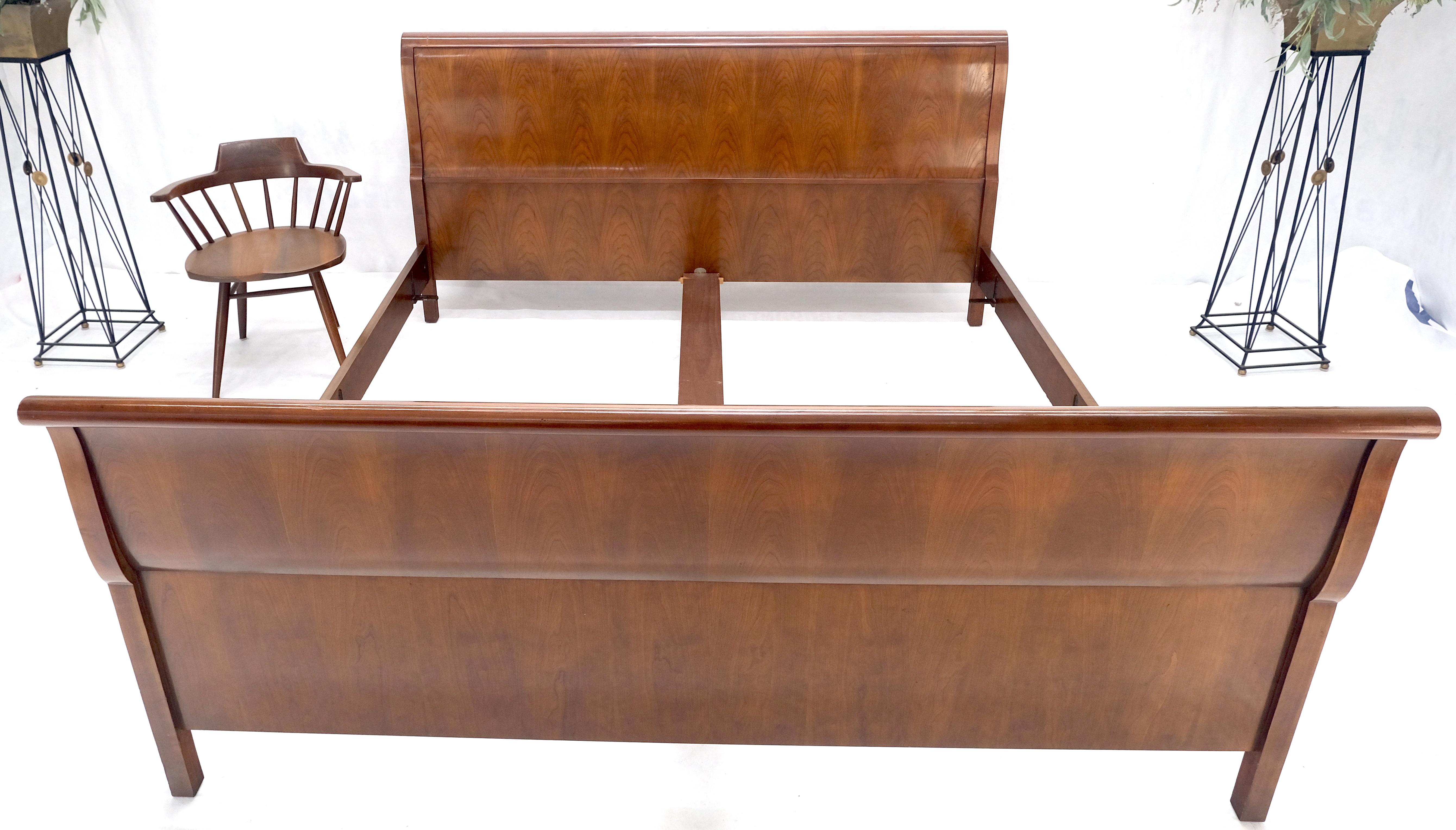 Baker King Size Headboard Footboard Sleigh Bed Light American Walnut MINT! 1