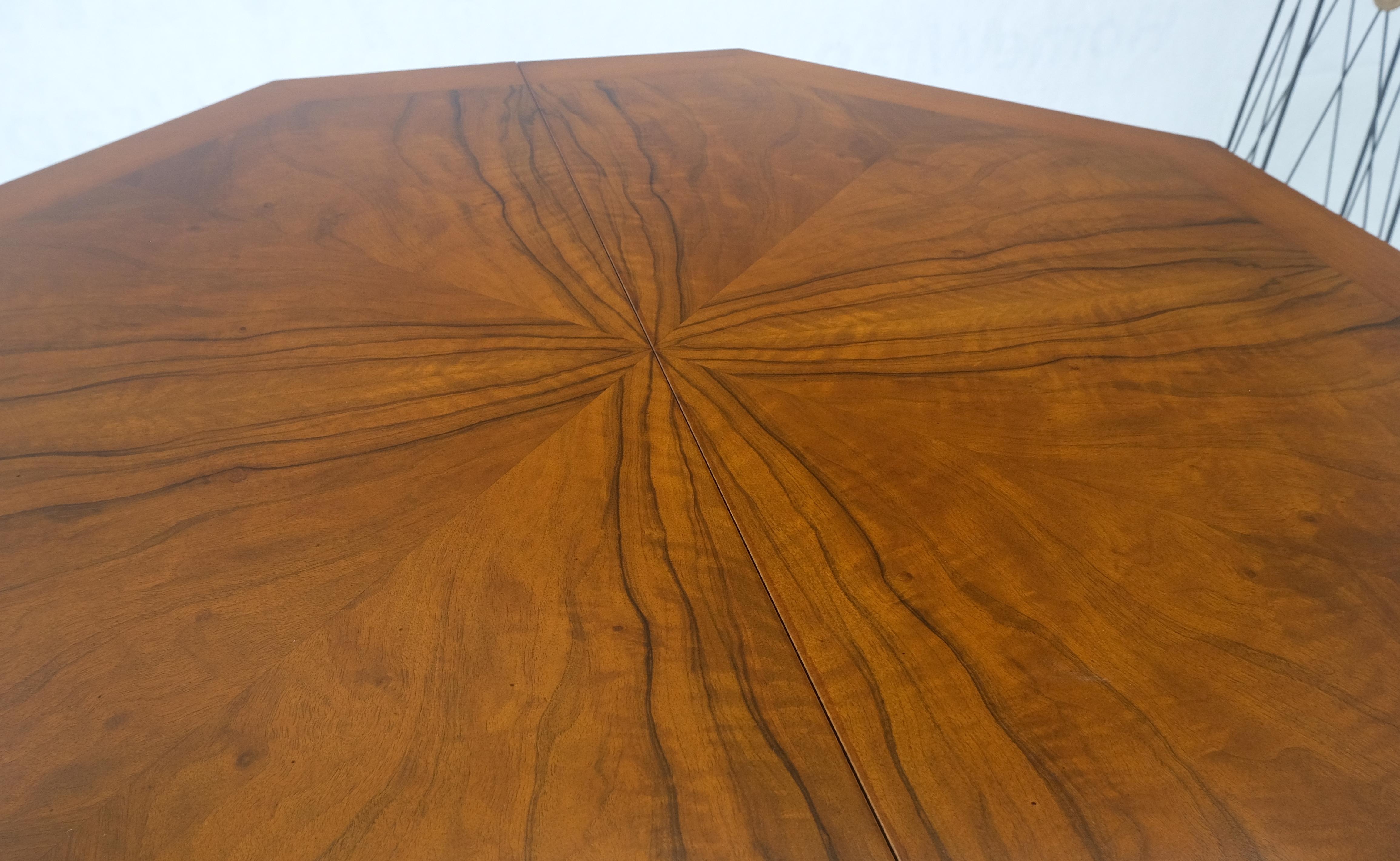 Baker LIght Walnut Round Octagon Single Base Two Leaves Dining Room Table Mint!
Two leaves are 23.75