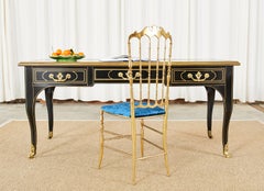 Baker Louis XV Style Bronze Mounted Bureau Plat Desk