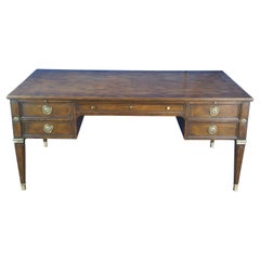 Baker Louis XVI Directoire Walnut Executive Library Office Desk Neoclassical