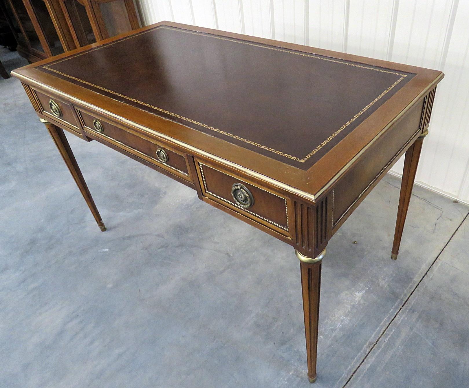 Baker Louis XVI Style Leather Top Desk 1