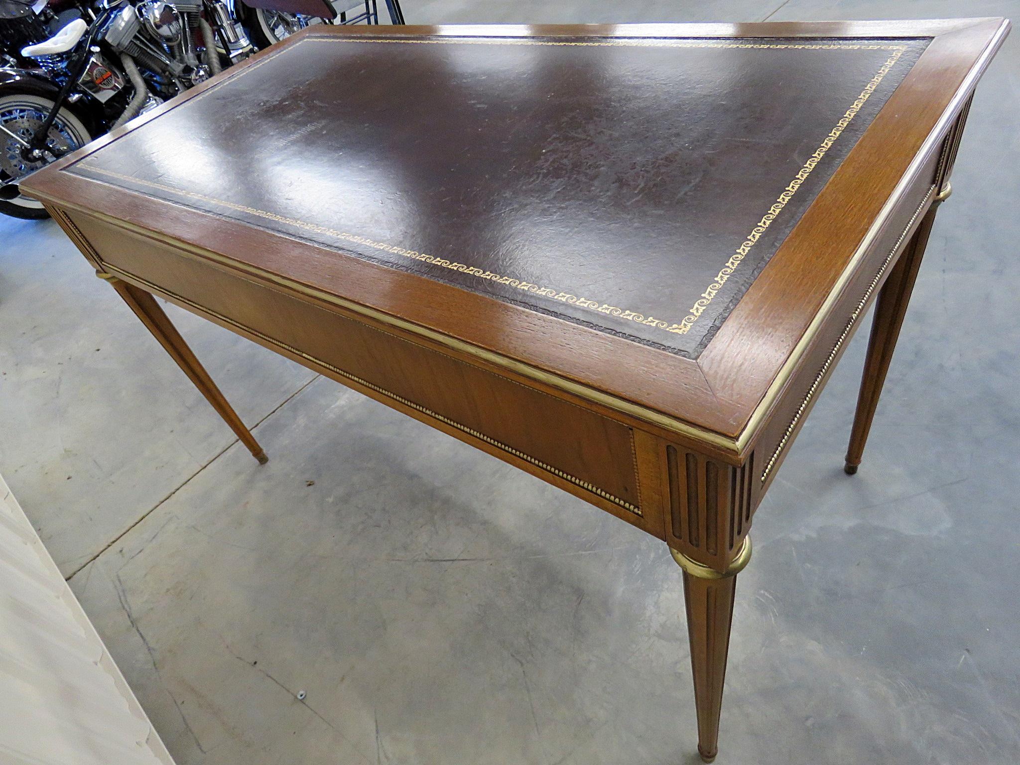 Baker Louis XVI Style Leather Top Desk 2