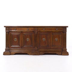 Baker Louis XVI Style Walnut and Brass Buffet