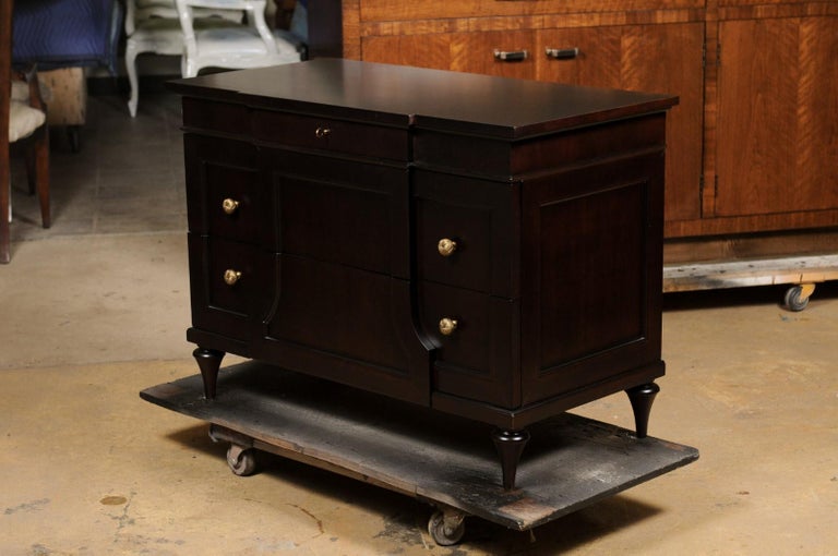 Baker Mahogany Lowboy Chest of Drawers Dresser For Sale at 1stDibs
