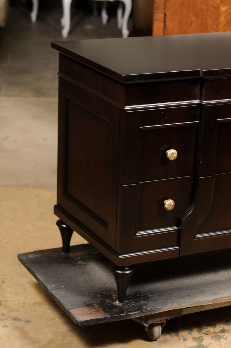 Baker Mahogany Lowboy Chest of Drawers Dresser For Sale at 1stDibs