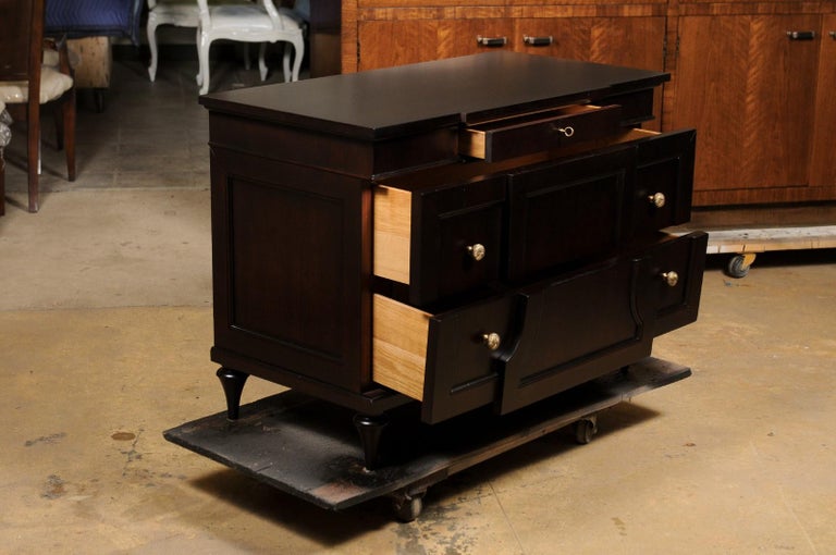 Baker Mahogany Lowboy Chest of Drawers Dresser For Sale at 1stDibs