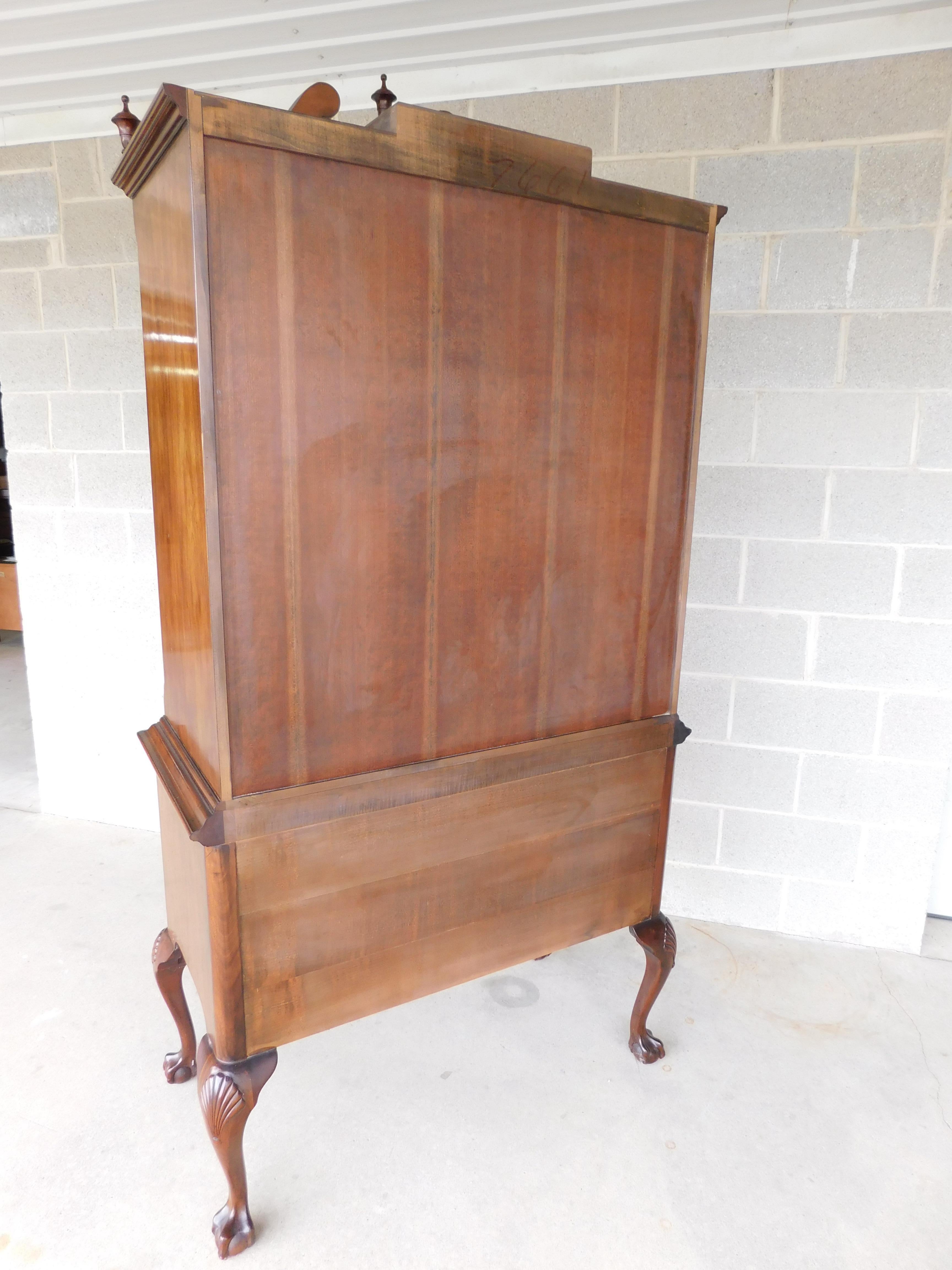 Baker Mahogany Chippendale Style Highboy Chest For Sale 10