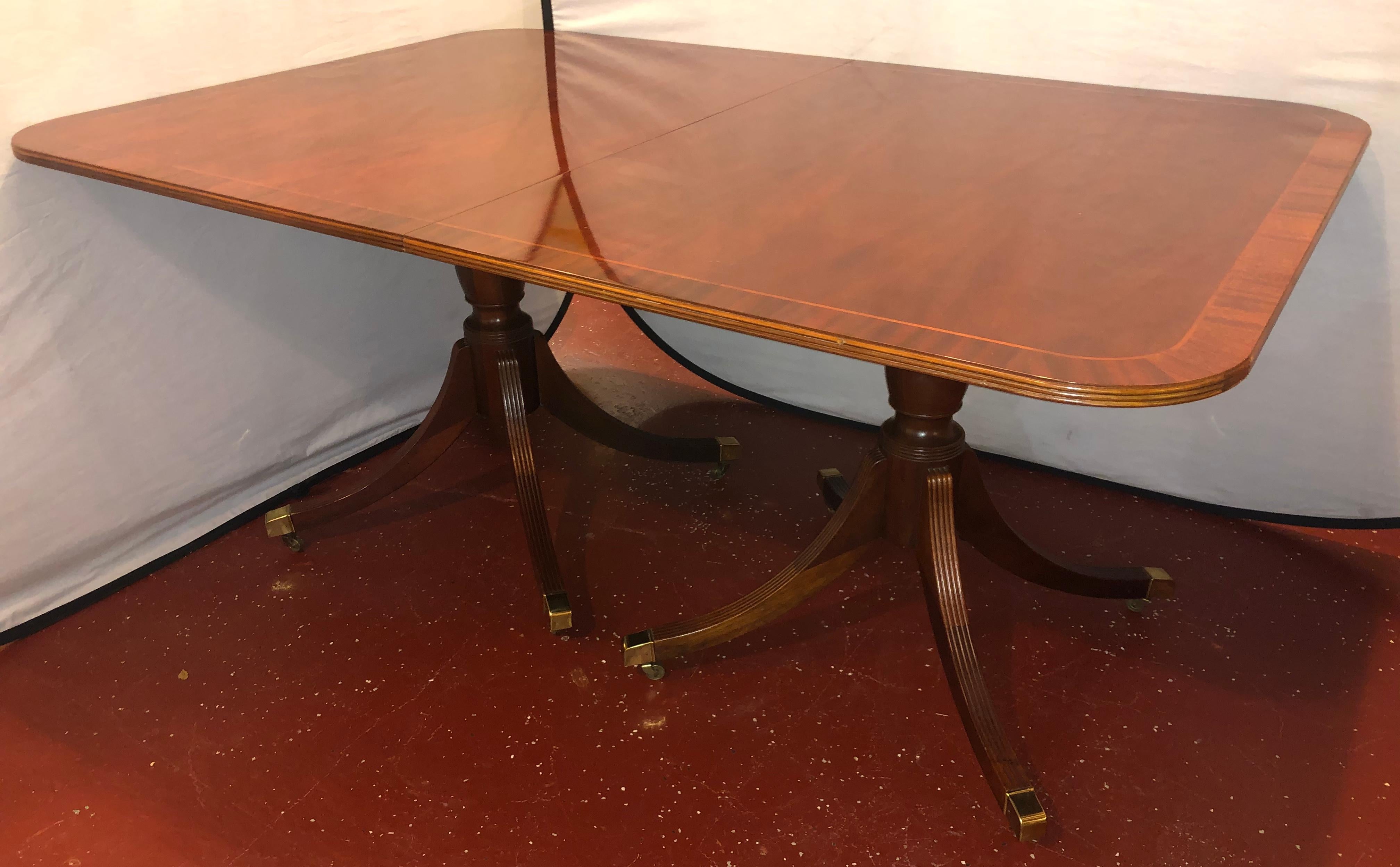 Baker Mahogany Dining Table, Style Historic Collection at 1stDibs