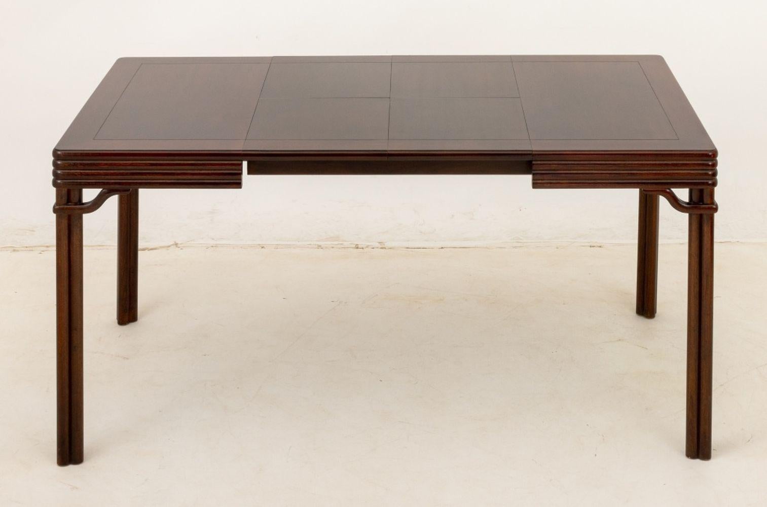 Modern Baker Mahogany Extending Dining Table For Sale
