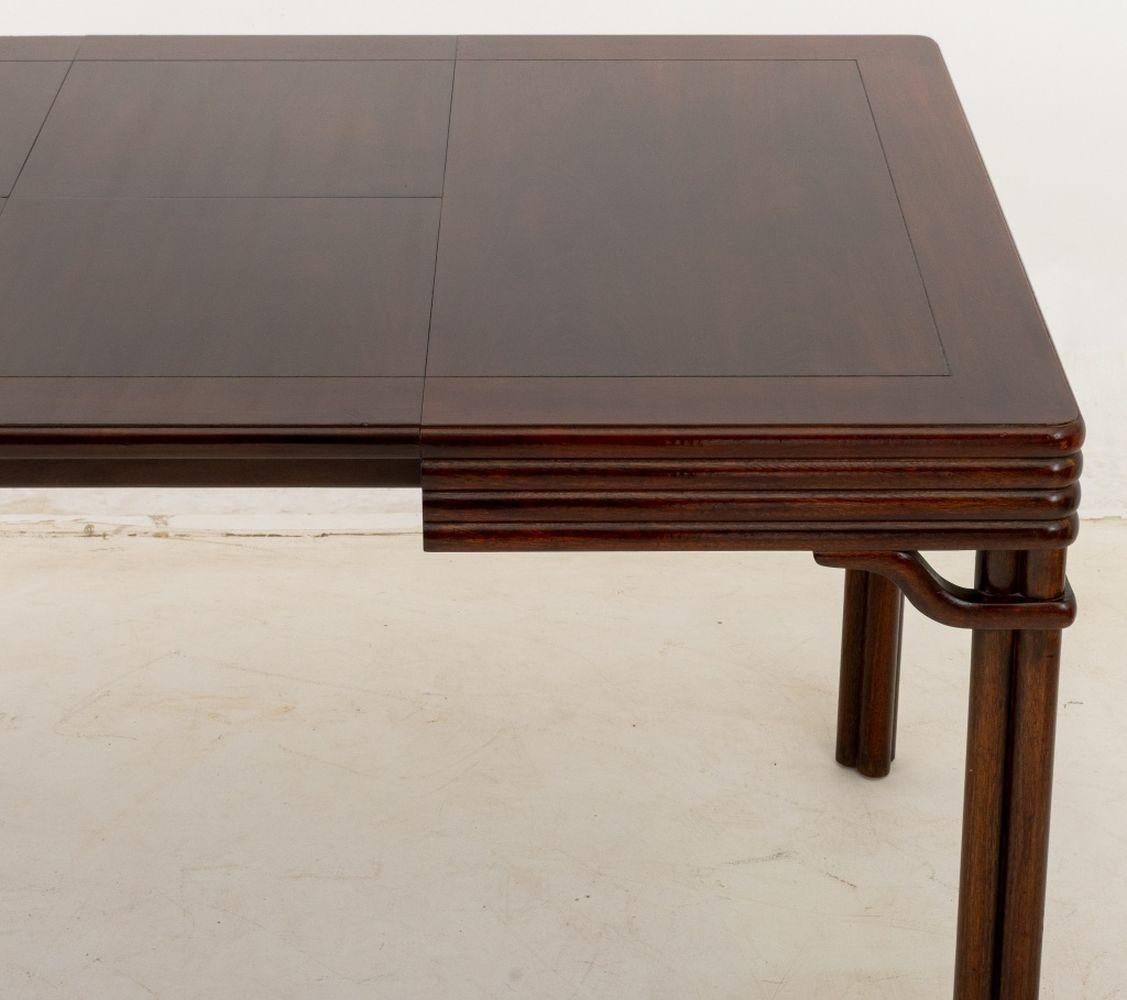 American Baker Mahogany Extending Dining Table For Sale