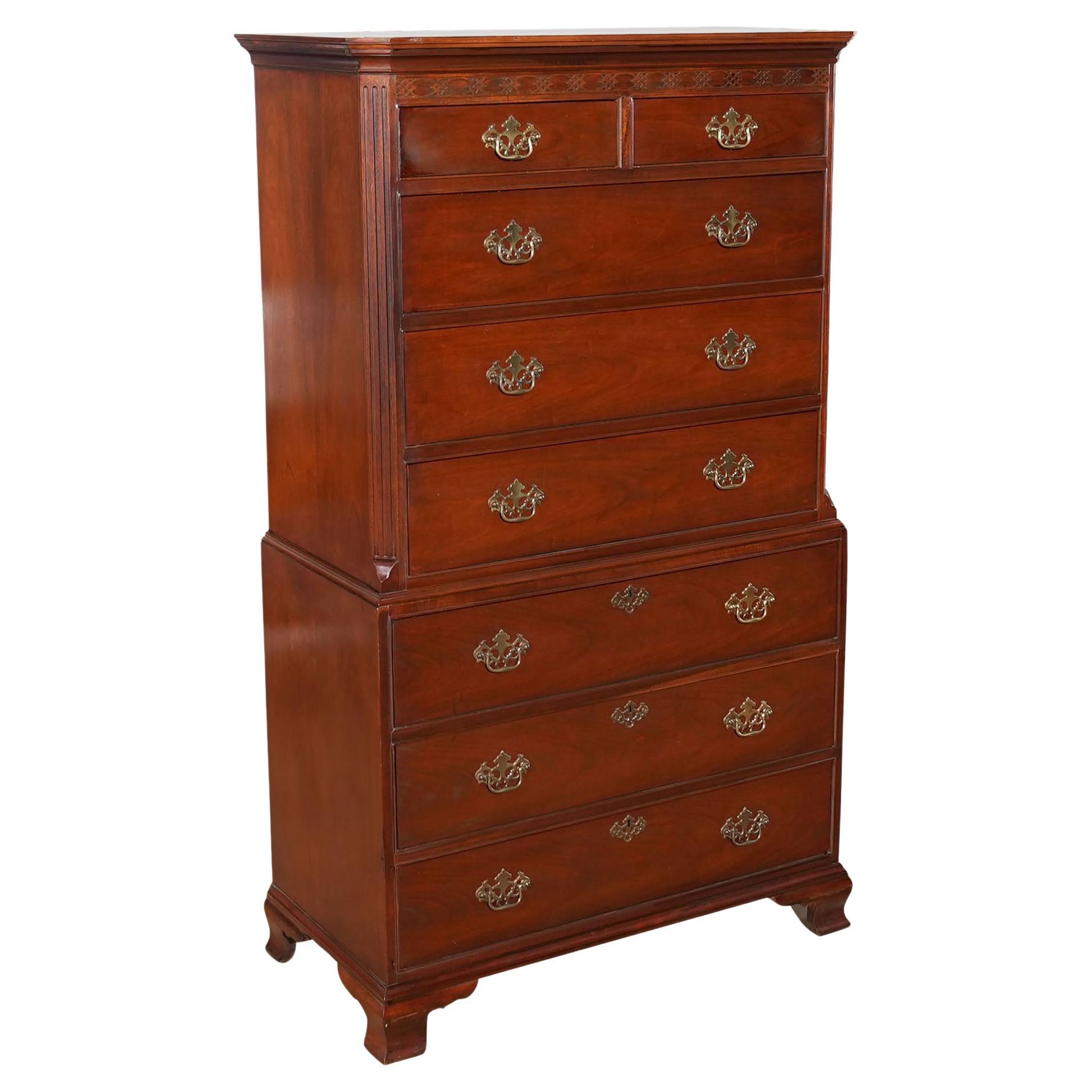 Baker Mahogany High Chest For Sale