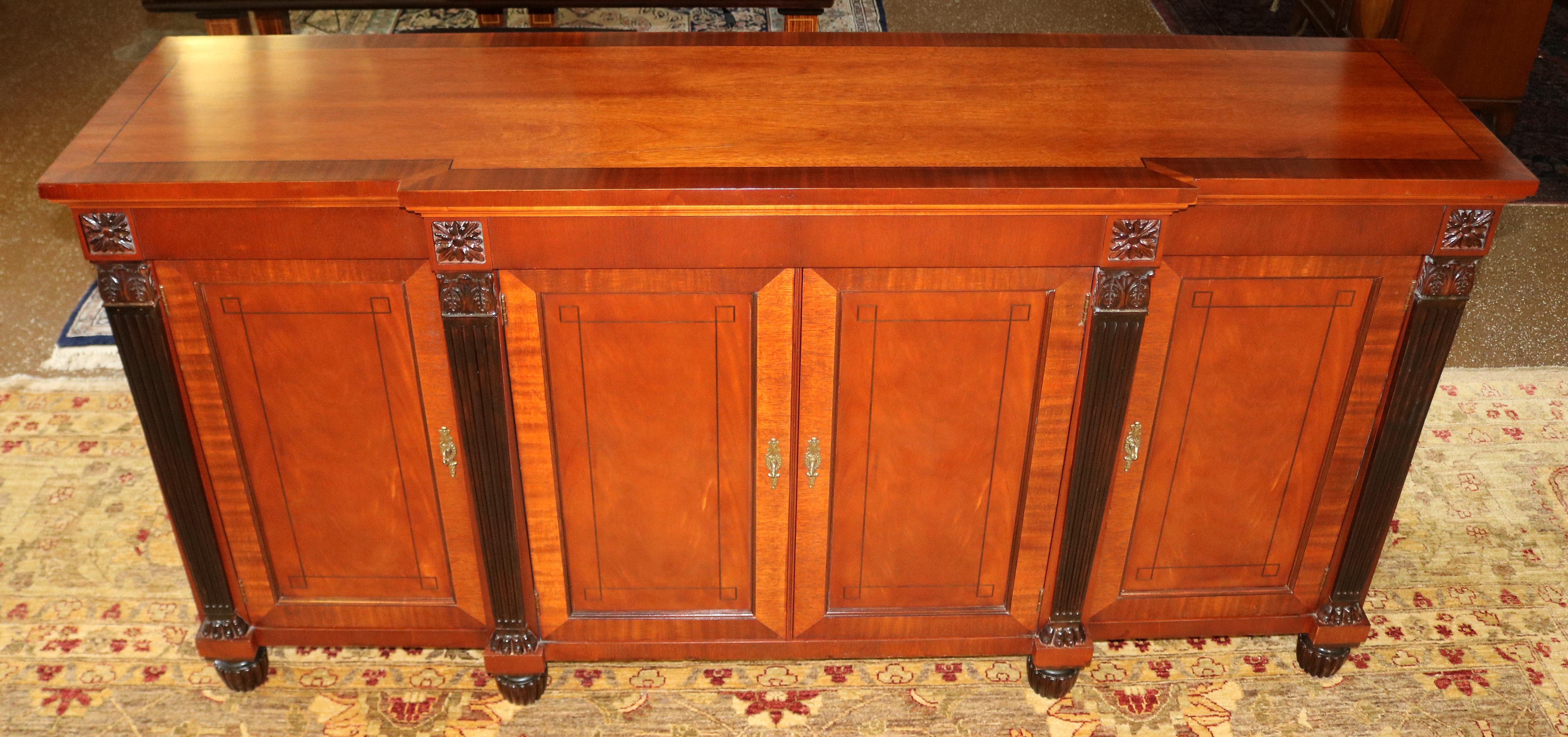 American Baker Mahogany Neoclassical French Empire Style Credenza Server Sideboard  Dime