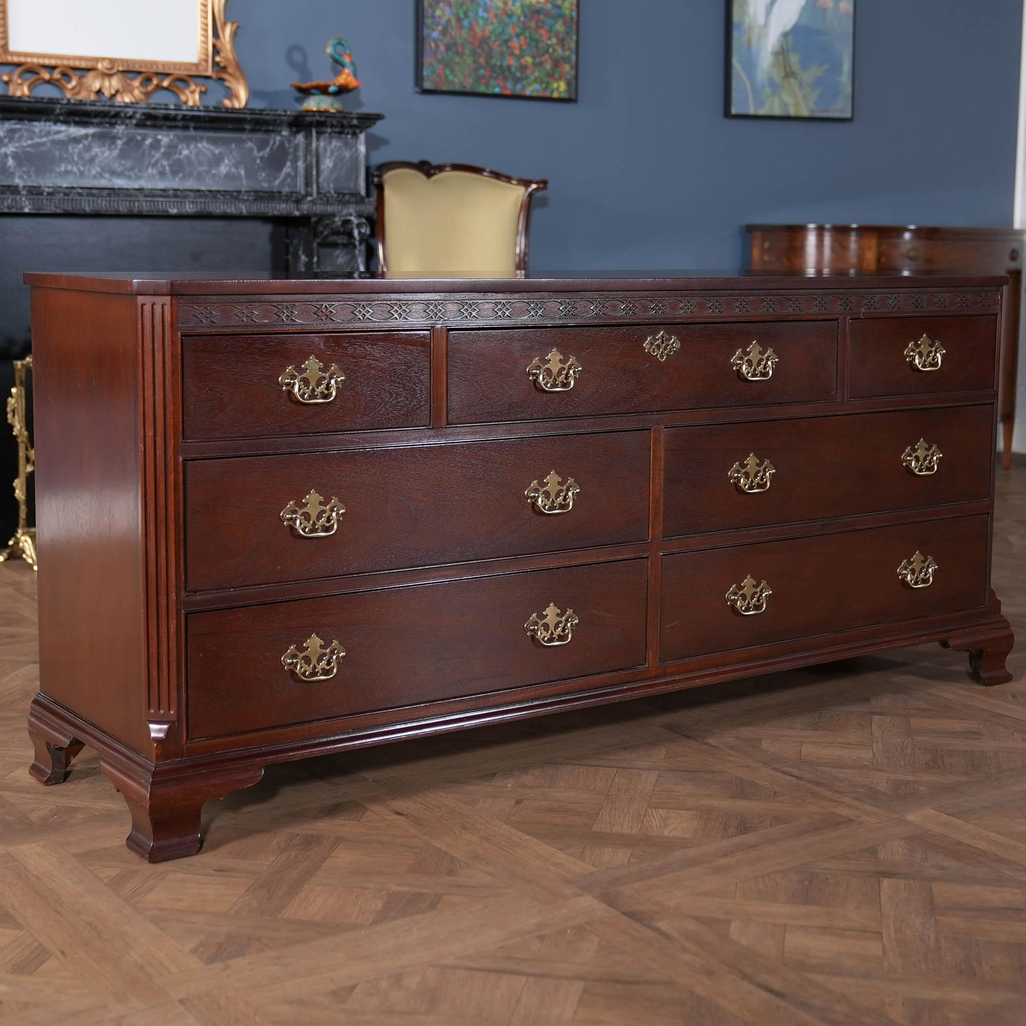 Baker Mahogany Triple Dresser In Good Condition In Annville, PA