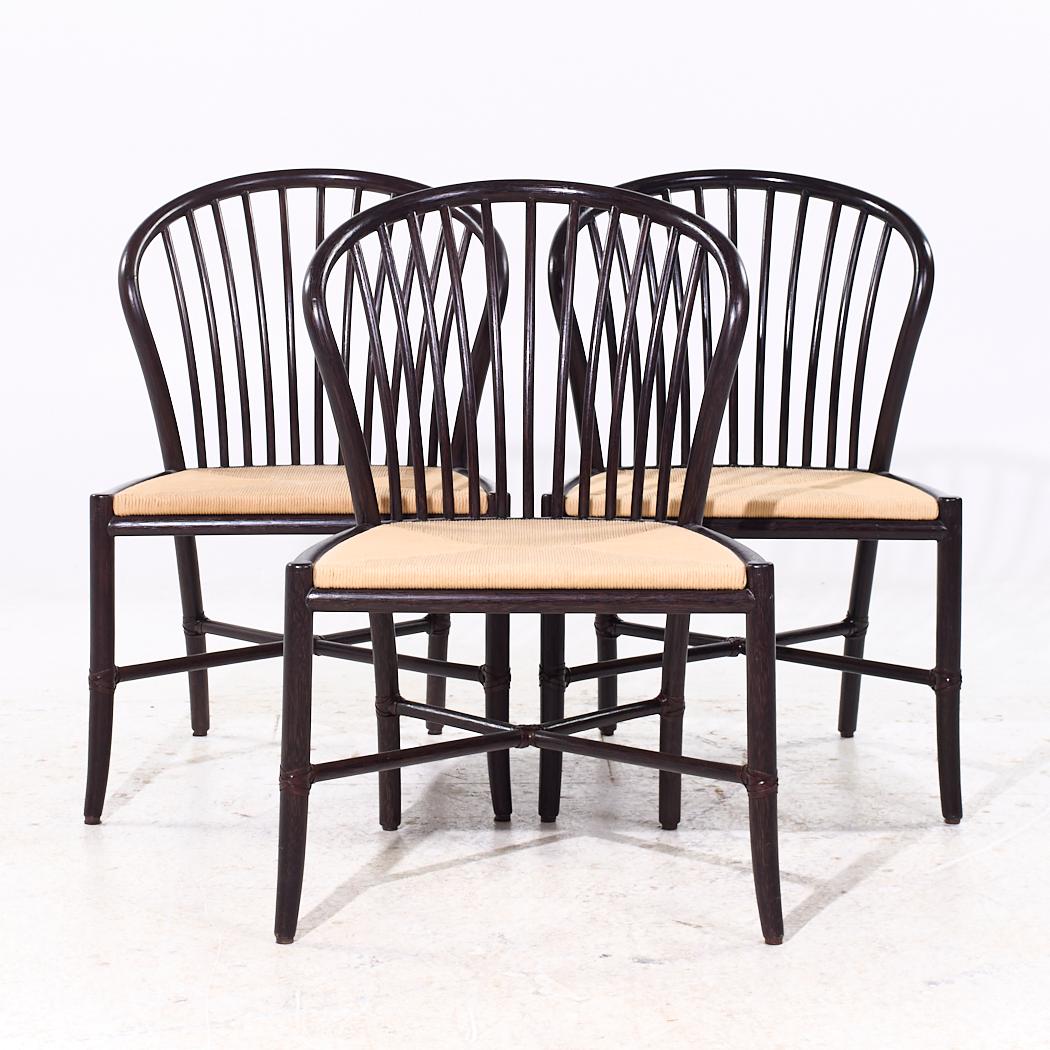 Baker McGuire Ulloa Chairs - Set of 3

Each chair measures: 22.25 wide x 24.5 deep x 34.5 inches high, with a seat height/chair clearance of 17.25 inches

We take our photos in a controlled lighting studio to show as much detail as possible. We do