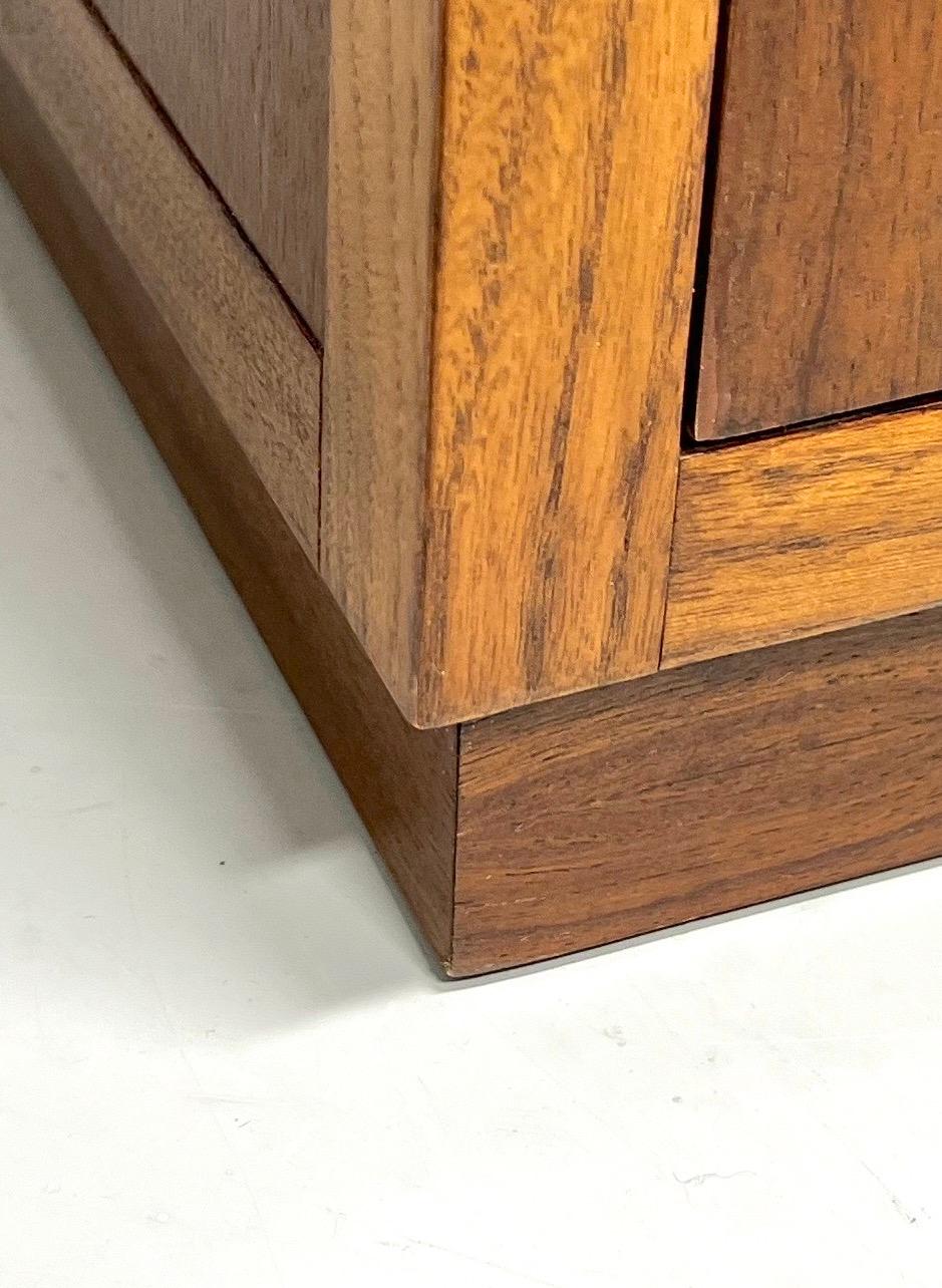 BAKER Mid 20th Century Rosewood & Walnut Asian Inspired Nightstands - Pair For Sale 3