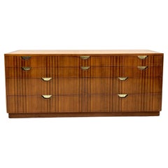 BAKER Mid 20th Century Rosewood & Walnut Asian Inspired Triple Dresser