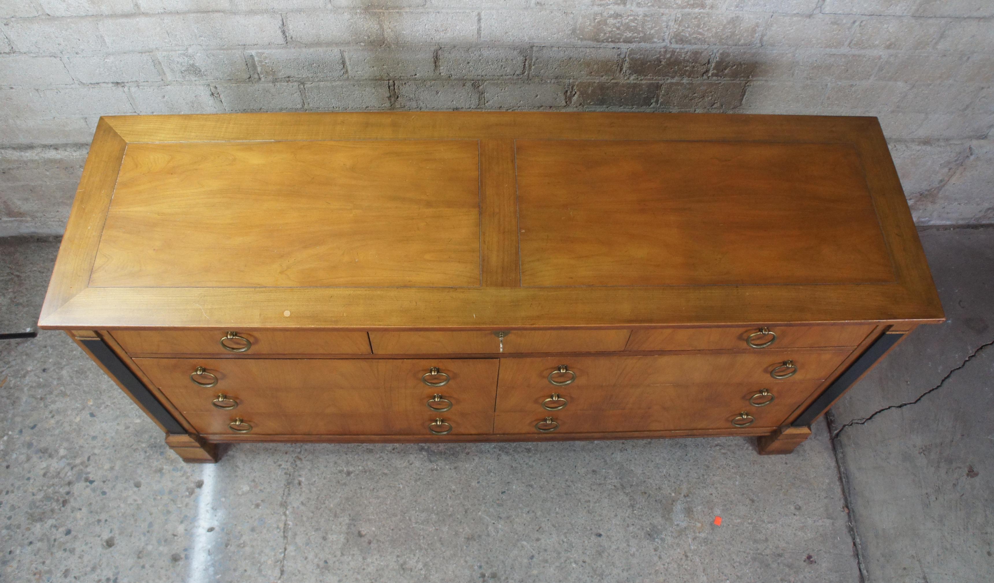 Mid-20th Century Baker Midcentury French Empire Neoclassical Regency Syle 9-Drawer Dresser