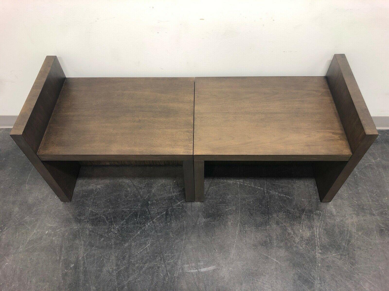 American BAKER Milling Road Better Together Bench in Walnut by Kara Mann - Pair