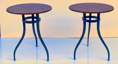 Milling Road Tables d'appoint en acajou et fer forgé de style British Colonial -2