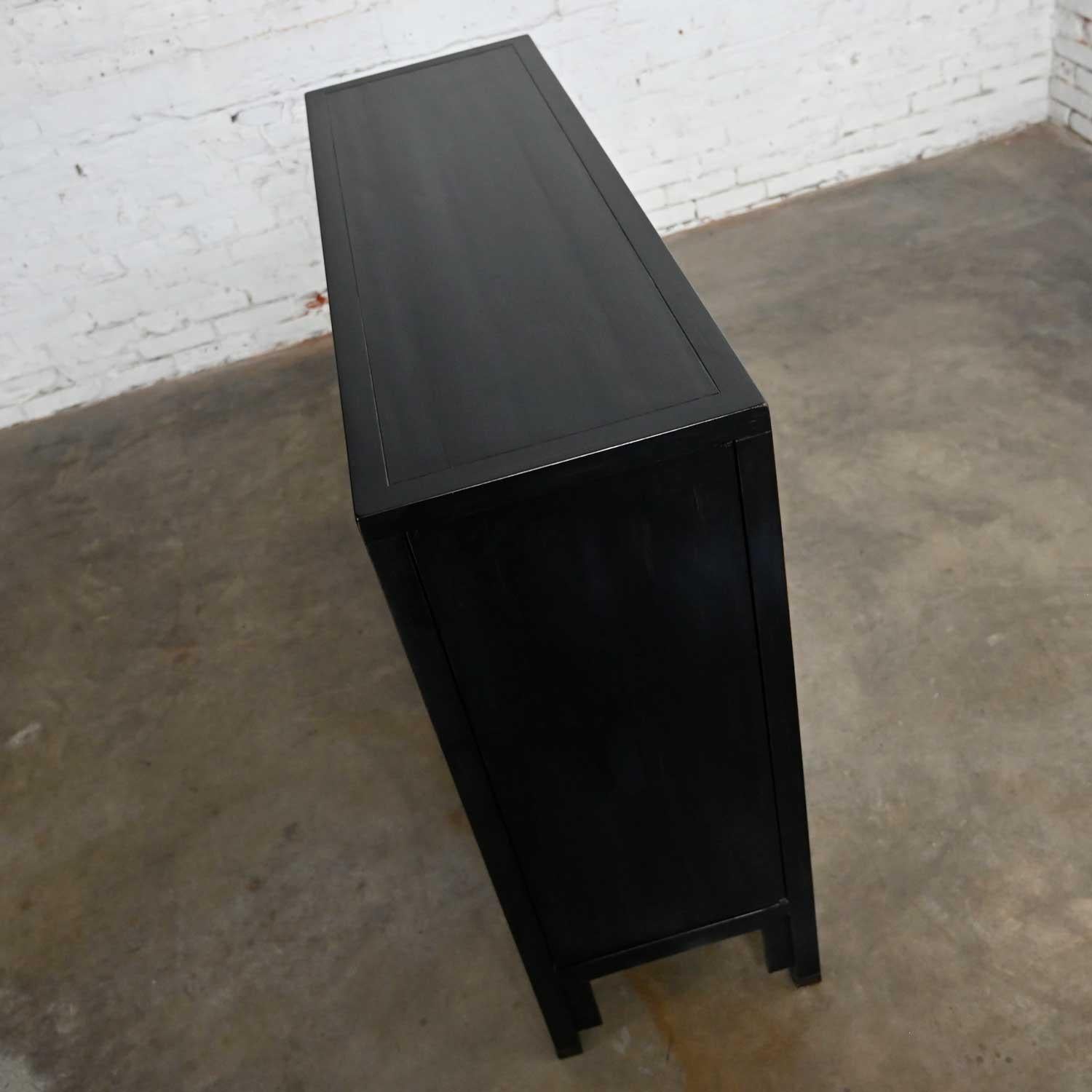 Baker Milling Road Collection Ebonized Han Style Bar Cabinet or Tall Console 4