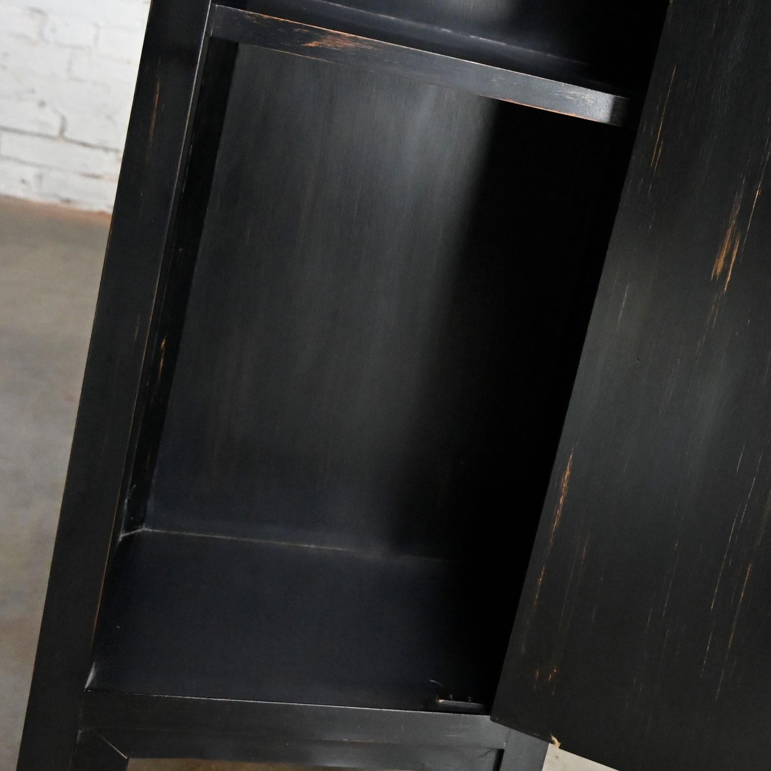 Baker Milling Road Collection Ebonized Han Style Bar Cabinet or Tall Console 7