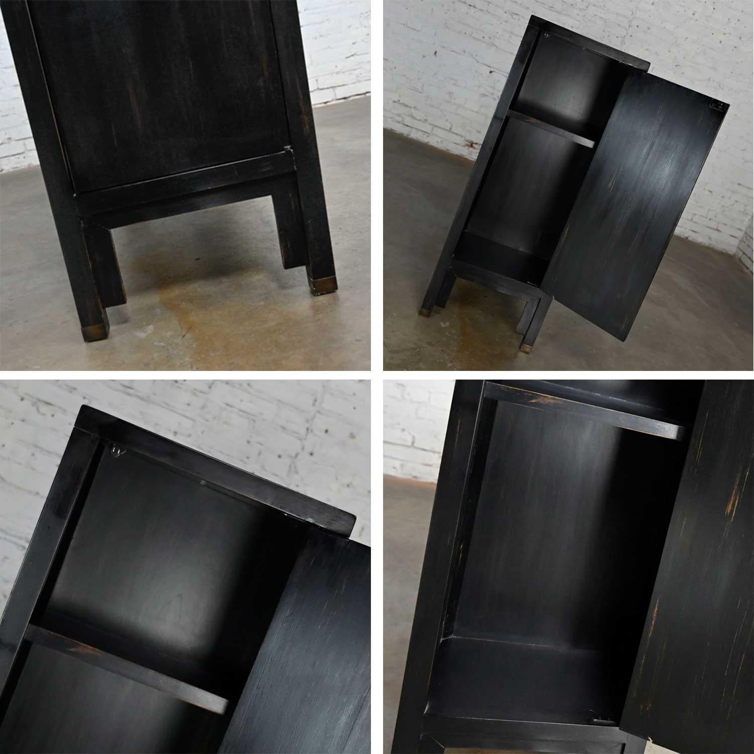 Baker Milling Road Collection Ebonized Han Style Bar Cabinet or Tall Console 10