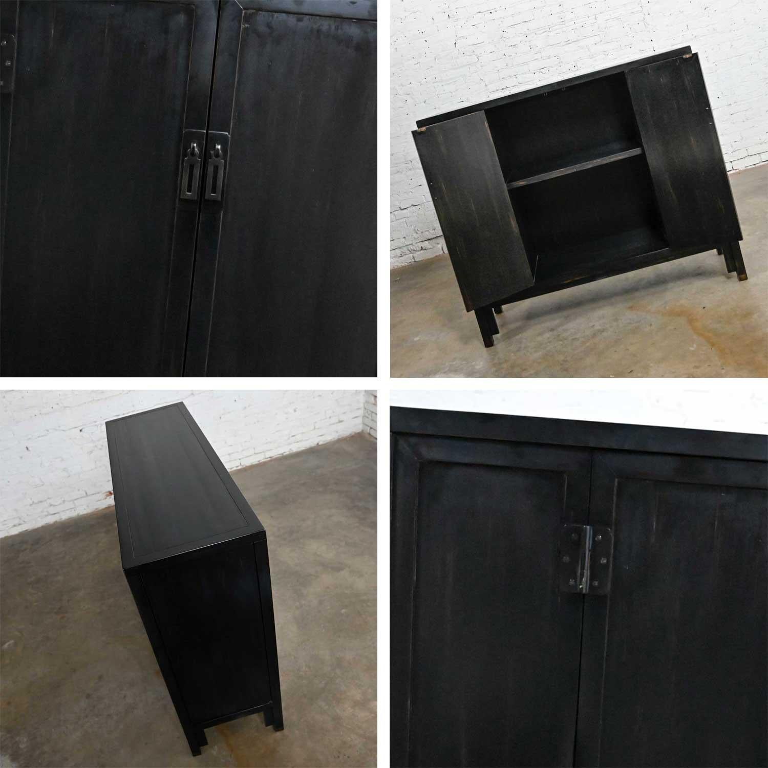 Baker Milling Road Collection Ebonized Han Style Bar Cabinet or Tall Console 12