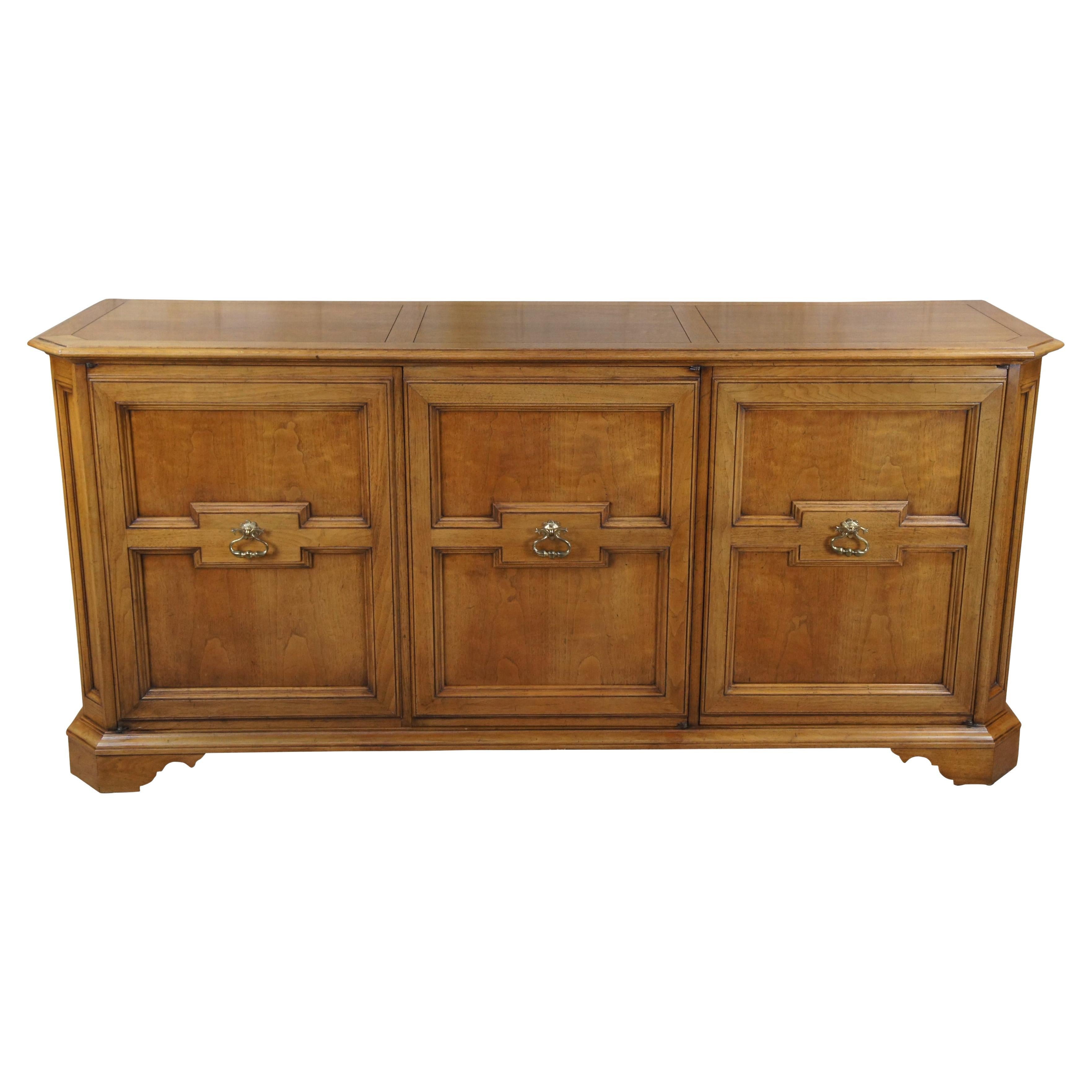 Baker Milling Road Italian Neoclassical Tuscan Walnut Buffet Sideboard Credenza For Sale