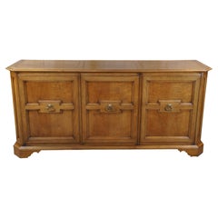 Antique Baker Milling Road Italian Neoclassical Tuscan Walnut Buffet Sideboard Credenza
