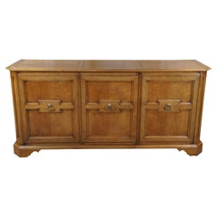 Retro Baker Milling Road Italian Neoclassical Tuscan Walnut Buffet Sideboard Credenza