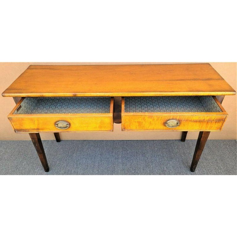 For FULL item description be sure to click on CONTINUE READING at the bottom of this listing.

Baker Milling Road Italian Solid Maple 2 Drawer Console Sofa Table Made in Italy

Approximate Measurements in Inches
32