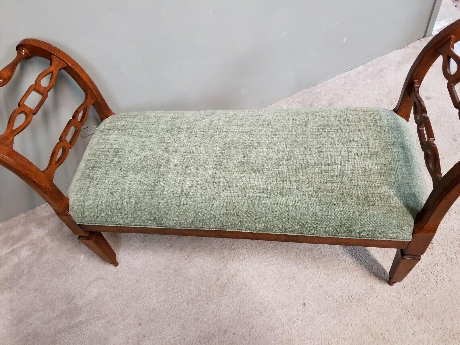 Baker Milling Road Italian Upholstered Bench In Good Condition For Sale In Lake Worth, FL
