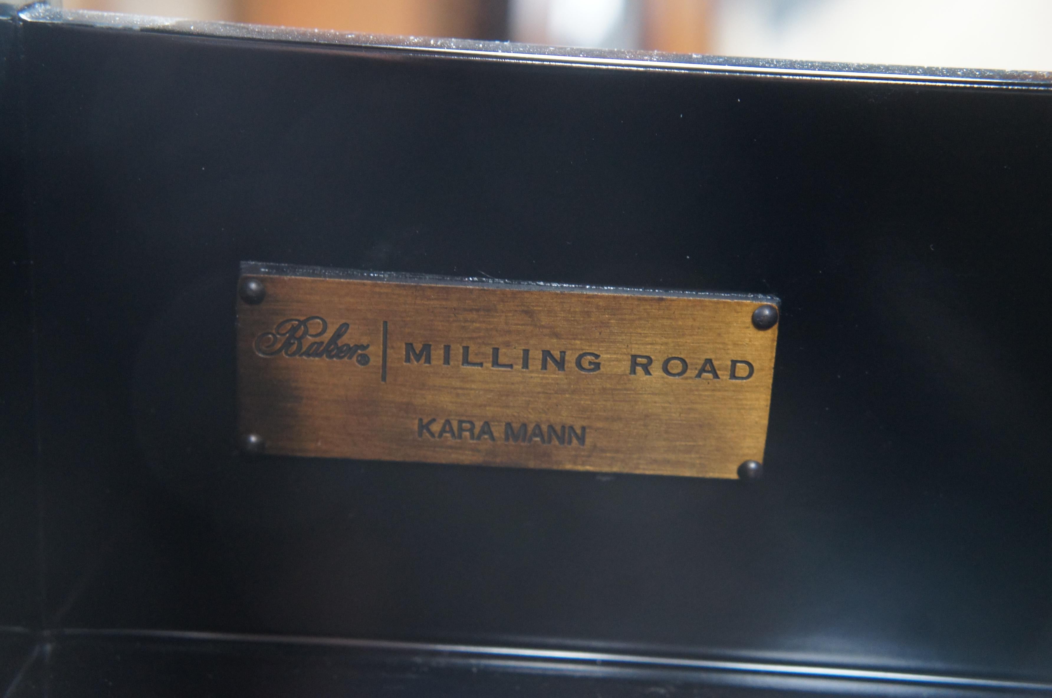 Table de nuit Baker Milling Road laquée et métallique moderne de style Kara Mann Bon état - En vente à Dayton, OH