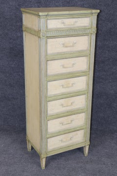 Baker Milling Road Louis XVI Style Distressed Paint Decorated Lingerie Chest