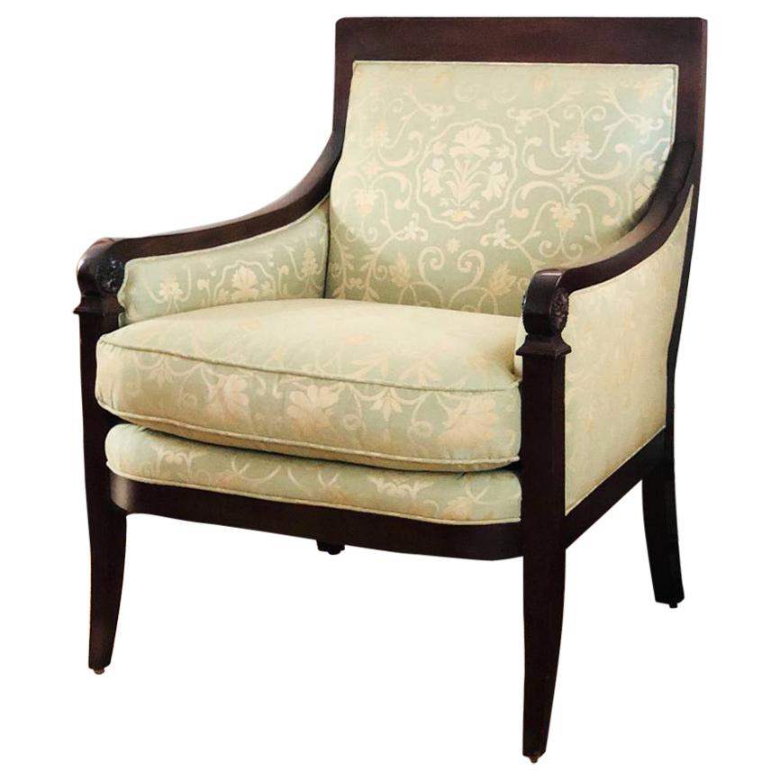 Baker Milling Road Originals French Restauration Armchair, Silk, Vintage Beech 