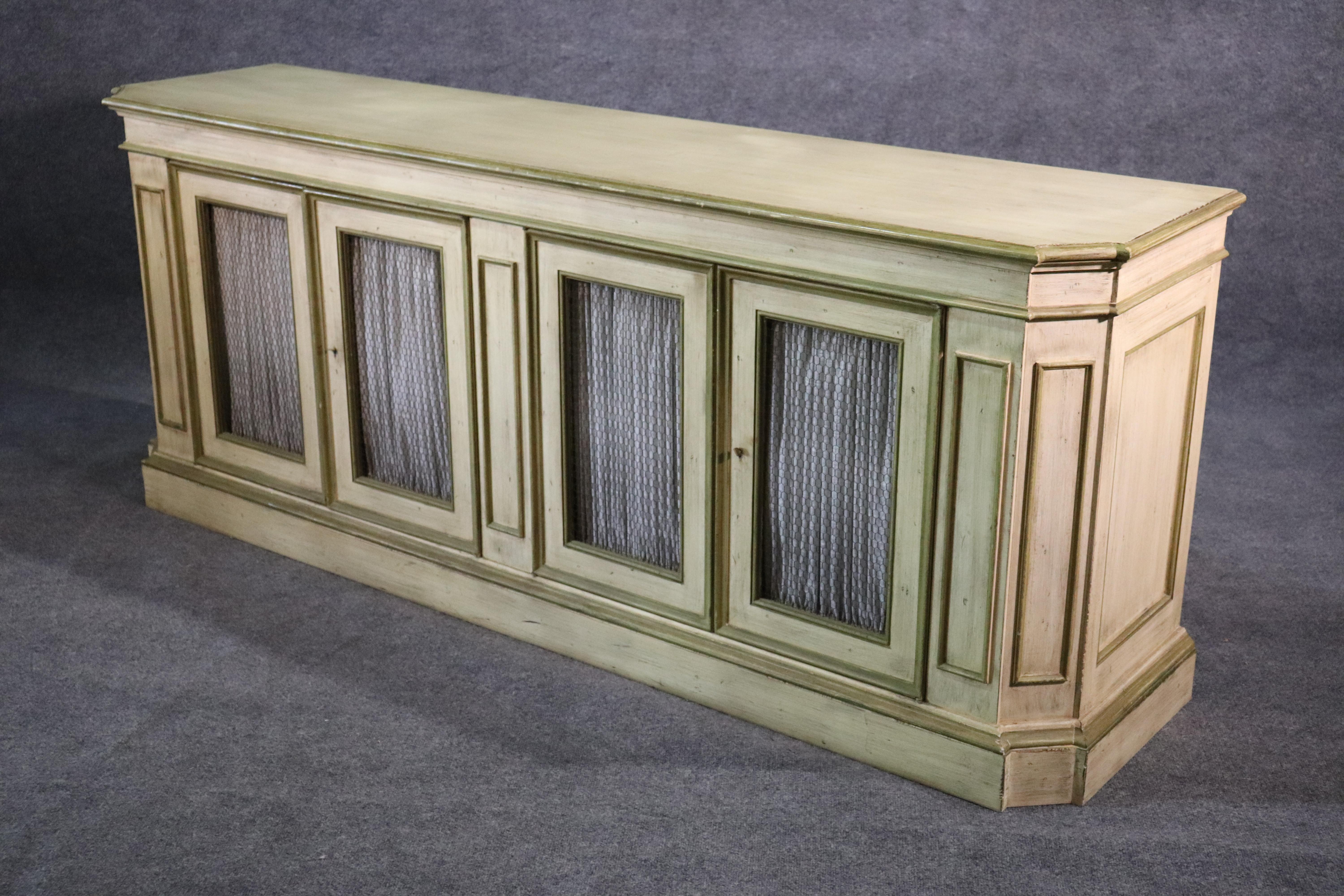 Baker Milling Road Paint Decorated Venetian Style Sideboard Buffet Server C1950 3